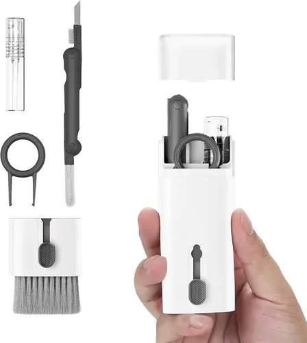 Vista 7 de Kit limpiador de electrónica. Cepillo para teclado, herramienta de limpieza de Airpod, limpiador de pantalla de teléfono. para computadoras