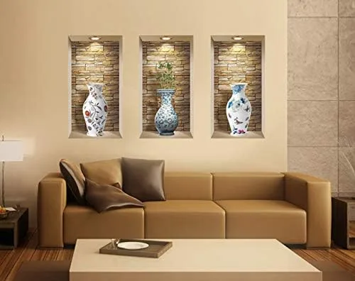 Vista 3 de NR1 - Juego de calcomanías de pared 3D, decoración de pared 3D, calcomanías de pared para sala de estar, calcomanías de pared para dormitorio
