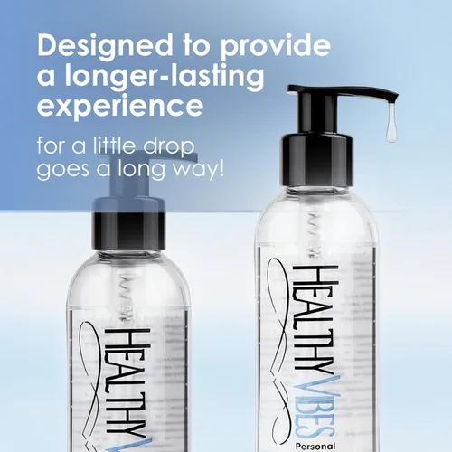 Vista 3 de Lubricante personal íntimo abase de agua Healthy Vibes, lubricante anal y crema hidratante libre de parabenos, Transparente, 1