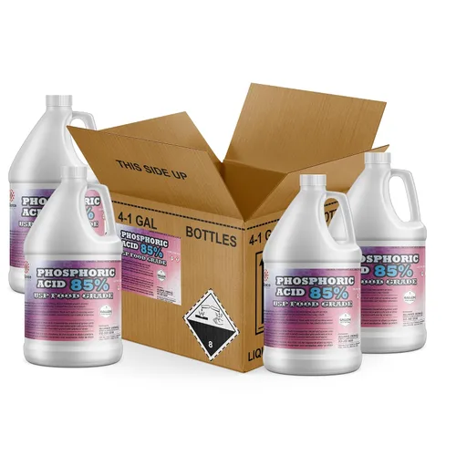Vista 5 de Ácido fosfórico 85% - USP grado alimenticio - 1 galón - 85% limpiador de ácido fosfórico para control de pH, alimentos y bebidas, Alliance Chemical