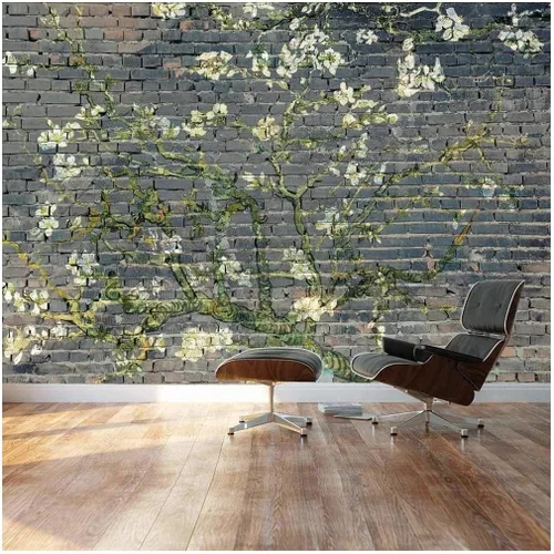 Vista 23 de Wall26 - Papel tapiz en color cobre con estampado de "Almendro en flor" de Vincent Van Gogh