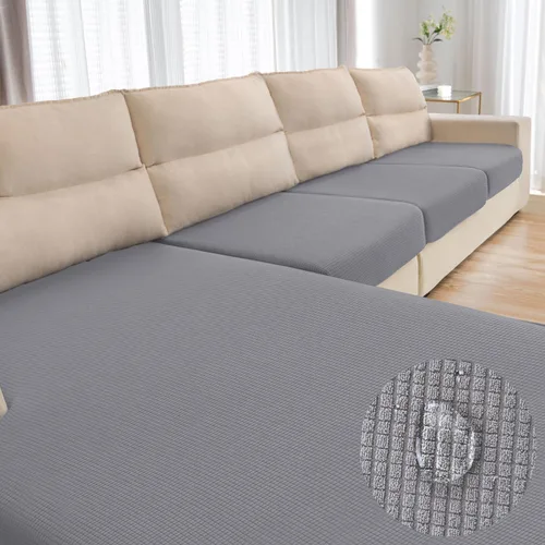 Vista 17 de Funda repelente al agua para cojín de sillón, funda elástica para respaldo individual de sofá seccional, funda para sofá en forma de L para mascotas
