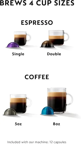 Vista 6 de Nespresso Vertuo Plus Deluxe Cafetera y Máquina de Espresso por De'Longhi, Negro Mate