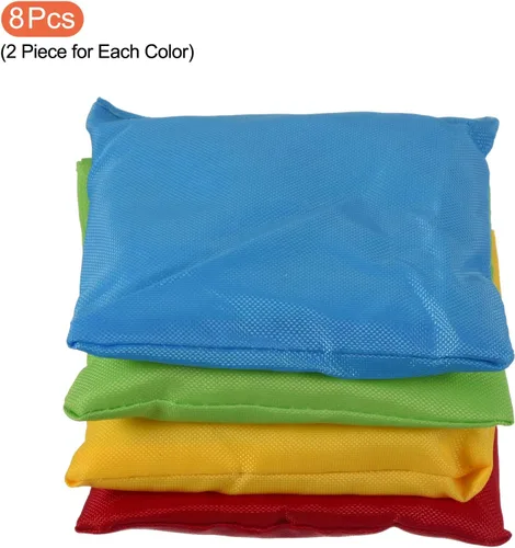 Vista 3 de PATIKIL Juego de bolsas de frijoles para Cornhole, paquete de 8 bolsas de arena de lona para carnaval, al aire libre, patio, fiesta, juego