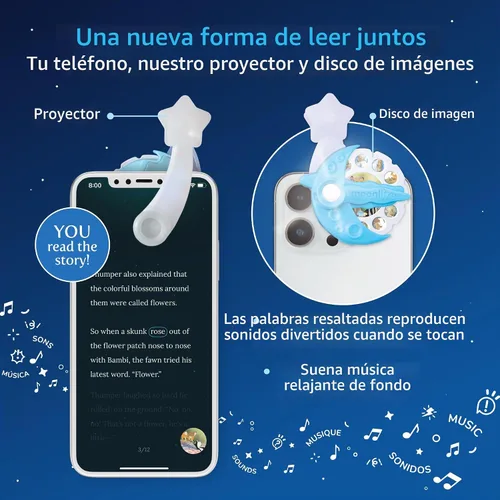 Vista 4 de Moonlite Bedtime - Mega paquete de 10 pisos con el proyector Moonlite