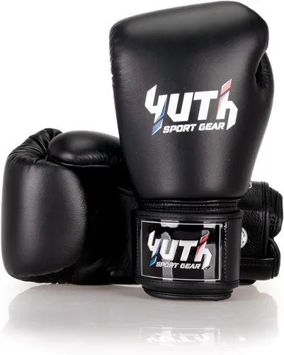 Vista 2 de Guantes de Muay Thai Guantes de boxeo tailandés de boxeo profesional Guantes de boxeo tailandés ligeros absorbentes de golpes MMA Kickboxing