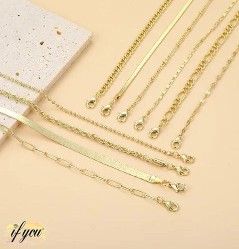 Vista 7 de Gold Bracelets for Women, 14K Gold Plated Dainty Bracelets Set, Layered Chain Bracelets Pack