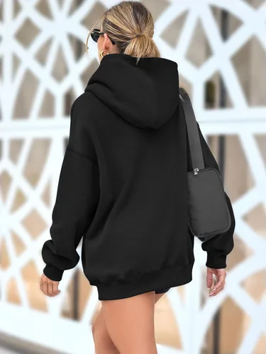 Vista 44 de AUTOMET Sudaderas de gran tamaño con capucha de forro polar para mujer, camisas de manga larga, sudaderas con bolsillo para otoño 2025