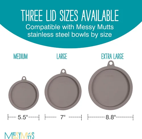 Vista 4 de Messy Mutts Tapa hermética de silicona para cuenco de perro Sello resistente a derrames para cuencos de perro Compatible con cuencos de acero