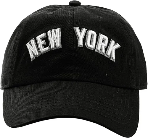 Vista 2 de NYFASHION101 - Gorra unisex ajustable, de perfil bajo, con bordado "New York" 01 Negro