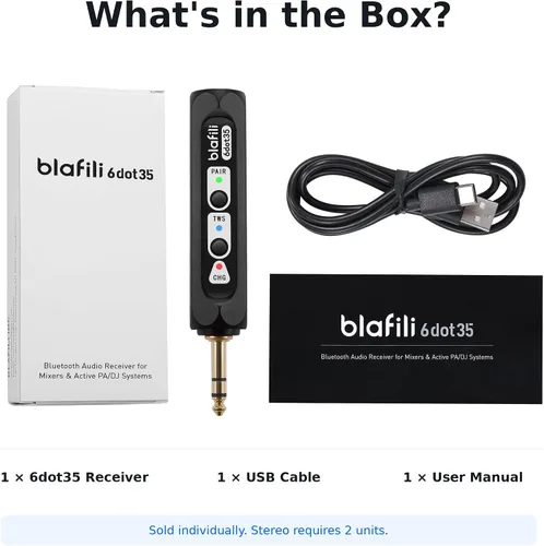 Vista 9 de 6dot35 - Receptor Bluetooth con salida TRS de 1/4" de 6,35 mm