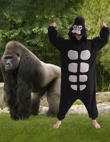 Vista 6 de Animal Onesie Adult One Piece Pajamas Animal Cosplay Costume for Women Men