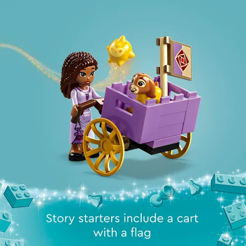 Vista 5 de LEGO Disney Wish: Asha in The City of Rosas 43223 - Juego de juguetes de construcción, un modelo para construir de la película de Disney