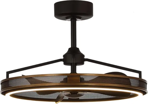 Vista 9 de Parrot Uncle Ventiladores de techo con luces y control remoto, ventilador de techo sin aspas con luz para dormitorio, sala de estar, comedor, 27