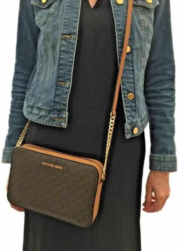 Vista 2 de Michael Kors Women's Jet Set Large Crossbody Bag Herrajes dorados/Marrón