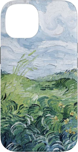 Vista 4 de Van Gogh - Carcasa para iPhone 17, diseño de campos de trigo verde