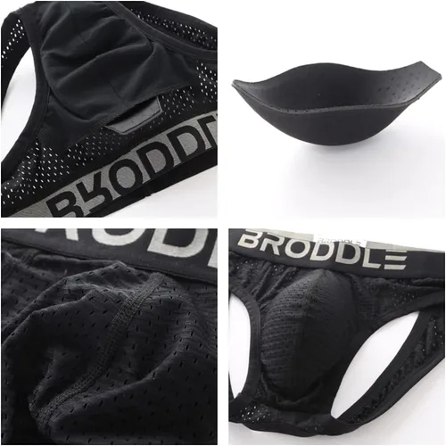 Vista 5 de Bolsa acolchada de malla para hombre Athelic Supporters Transpirable Jockstrap Cintura elástica de tiro bajo