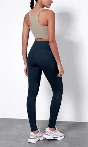 Vista 3 de ODODOS - Leggings de yoga de cintura alta con bolsillos para mujer, pantalones de yoga deportivos con control de abdomen, no se transparentan