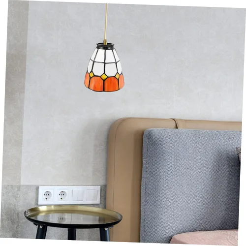 Vista 4 de DOITOOL Lámpara decorativa de cristal para lámpara de techo, cubierta festoneada colgante