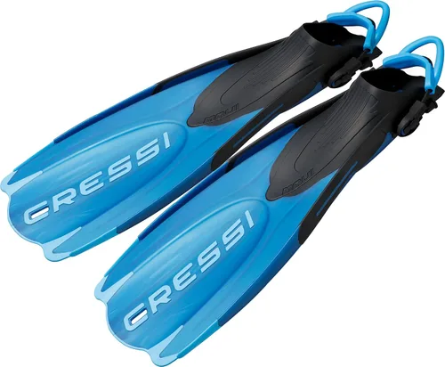 Vista 7 de Cressi Aletas cortas ajustables para adultos - Snorkel versátil tacón abierto para usar también descalzo - Maui: Hecho en Italia