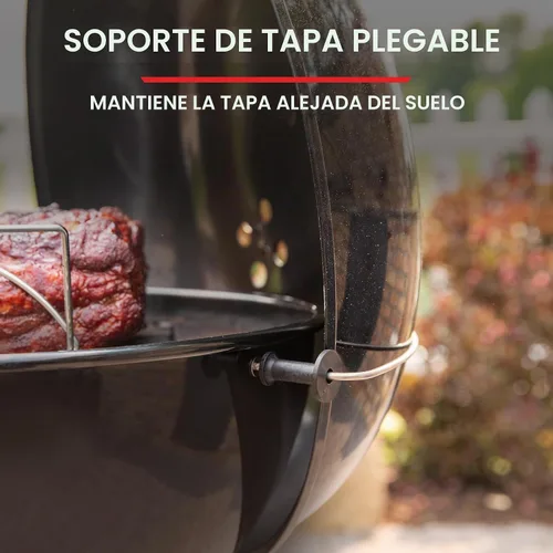 Vista 10 de Weber Master-Touch - Parrilla y ahumador de carbón, 26 pulgadas, color negro
