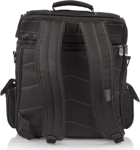 Vista 5 de ONIVA - a Picnic Time brand Turismo - Enfriador de mochila con portador de botellas de agua, mochila suave para enfriar, bolsa de viaje (negro)