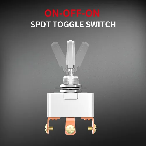 Vista 5 de DaierTek Interruptor de palanca de 3 posiciones ON-OFF-ON, 50 amperios, 12 V, resistente, 3 vías, SPDT, 3 pines, 12 voltios, para automóvil