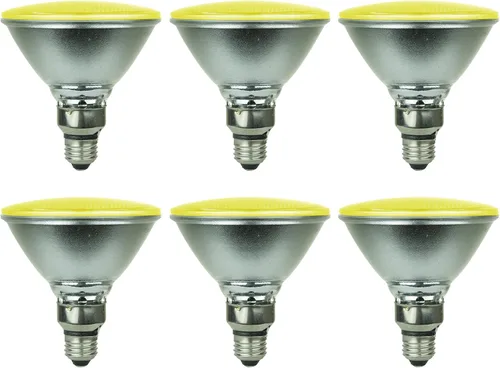 Vista 6 de Sunlite - Bombilla LED azul PAR38 reflectora, 6 vatios, 120-220 voltios, base media, vida útil de la lámpara de 30,000 horas, 90 lúmenes, ángulo