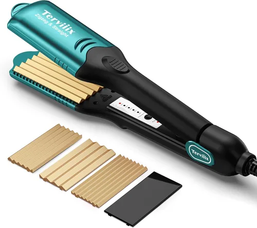 Vista 7 de Terviiix Plancha de Pelo con 4 Placas Intercambiables, Plancha para Rizar con Queratina y Aceite de Argán para Mujeres, Plancha Voluminizadora
