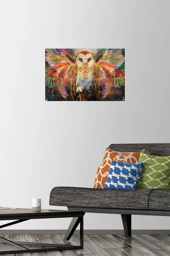 Vista 2 de Trends International Jumbie - Owl Wall Poster, 14.72" x 22.37", Premium Poster & Push Pin Bundle