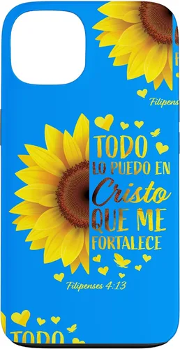 Vista 7 de Cristiano Español Regalo Mujeres Religioso Versículo de la Biblia Girasol Funda para iPhone 17
