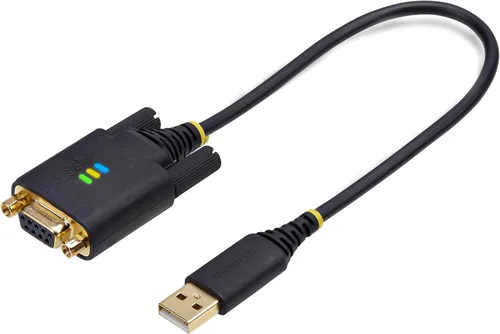 Vista 2 de StarTech Cable adaptador serie USB a módem nulo de 1 pie (1P1FFCN-USB-SERIAL)