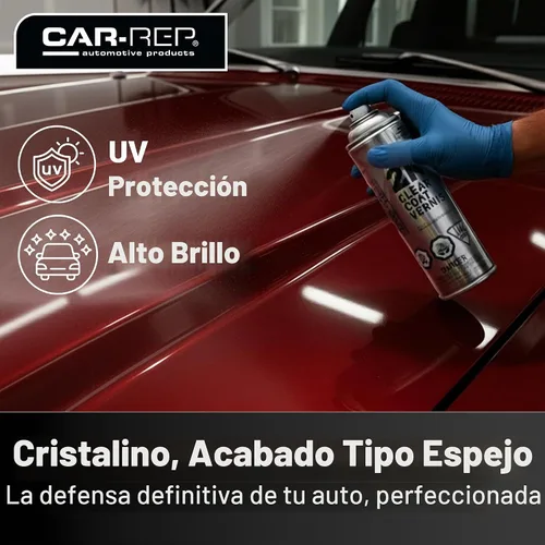 Vista 3 de CAR-REP® Capa transparente de poliuretano 2K con tecnología Wise 2K, alto brillo, fácil aplicación, vida útil ilimitada, lata de aerosol de 11 onzas