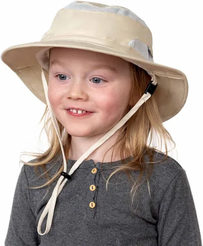 Vista 8 de JAN & JUL Gorro de jaspe junior para niños, algodón UPF 50+, talla ajustable