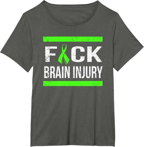 Vista 67 de Apoyo Daño cerebral Concienciación T Shirt, mujer L, Asphalt Negro
