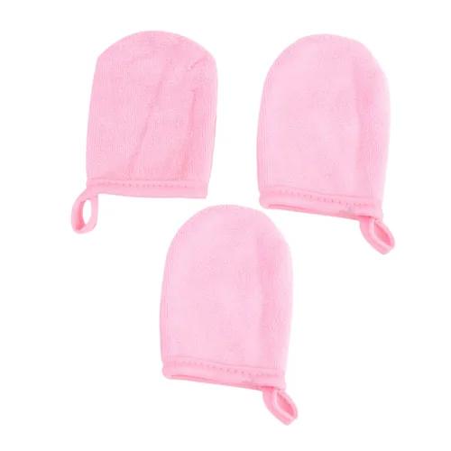 Vista 2 de FOMIYES Juego de almohadillas de limpieza espesas, guantes de eliminación de maquillaje, guantes de limpieza facial para mujeres