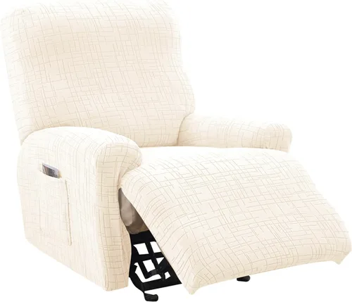 Vista 36 de KRFOONN Fundas elásticas para sillón reclinable con estampado, fundas para sillas reclinables de 4 piezas, fundas para sillón reclinable Lazy Boy