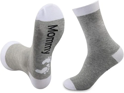 Vista 7 de Regalos de embarazo para padres nuevos, calcetines de regalo para papá y mamá