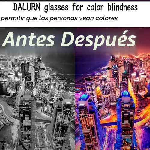 Vista 4 de Gafas daltónicas para hombres, uitable para uso en interiores y exteriores Gafas daltónicas