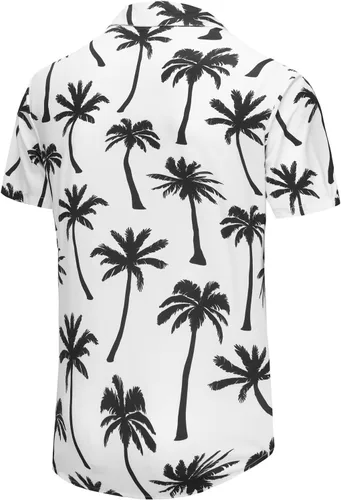 Vista 231 de KYKU - Camisa hawaiana funky para hombre, ropa tropical para vacaciones en Palm Beach