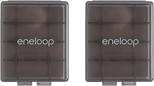 Vista 7 de Eneloop Panasonic BQ-CASE2SA - Estuches de almacenamiento de batería con capacidad para 4 pilas AA o 5 pilas AAA, paquete de 2