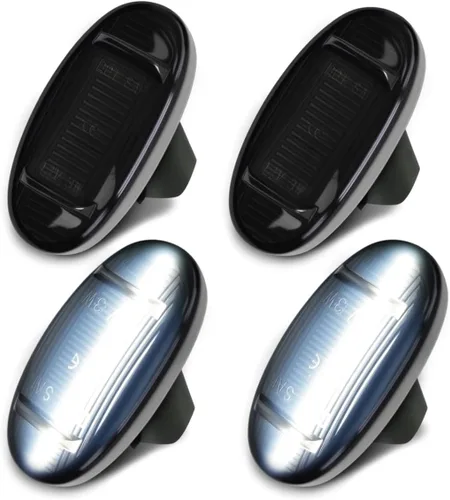 Vista 11 de D-Lumina Conjunto de Luces Marcadoras Laterales LED Ámbar y Rojo para Fo-rd F350 F450 F550 Super Duty 1999-2010 Guardabarros de Cama Dually, Lámpara