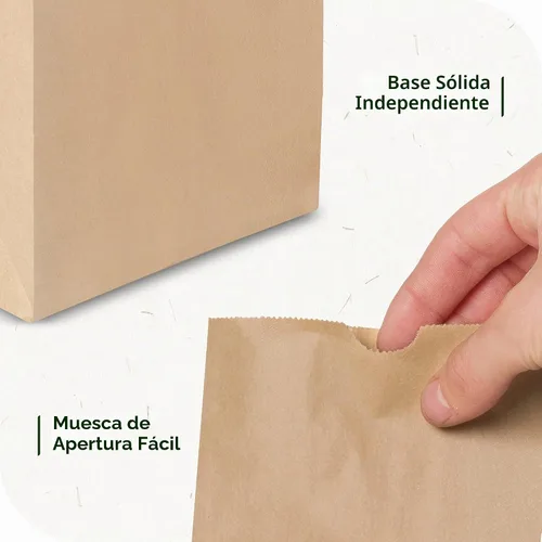 Vista 5 de Culinware Bolsas de papel kraft de 2 libras, bolsas de papel marrón duraderas para aperitivos, sándwich, pasteles, palomitas de maíz, comestibles