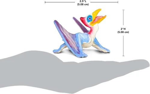 Vista 3 de Safari Ltd. Dino Dana Baby Quetzalcoatlus - Figura de huevo de dinosaurio de 4.5 pulgadas, juguete educativo para niños, niñas y niños a partir de 3