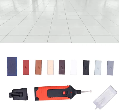 Vista 4 de Kit de reparación de porcelana para azulejos, kit de reacabado de bañera y azulejos con bolígrafo de calefacción eléctrica y cera de 8 bloques