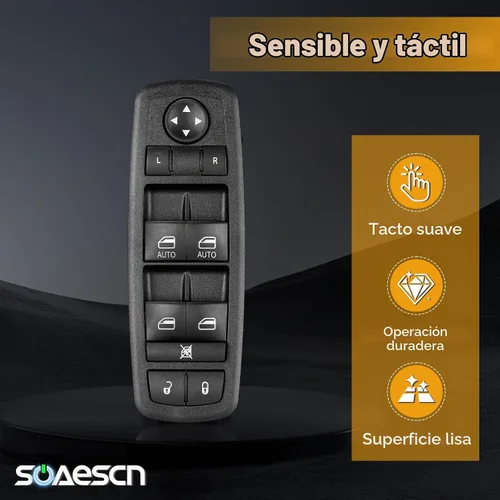 Vista 5 de Interruptor de elevalunas eléctrico Master Lado de accionamiento para Jp Grand Cherokee 2011-2013 2011 Dodge Durango, Door Lock Window Switch