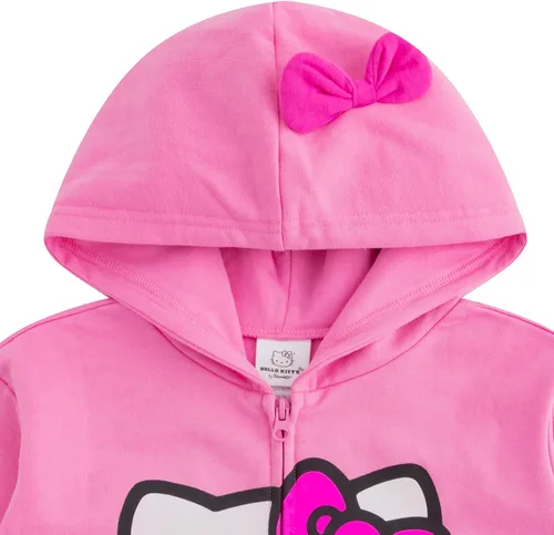 Vista 2 de Hello Kitty - Sudadera con capucha y cremallera para bebés, niños pequeños y niñas rosado (Blush Pink)