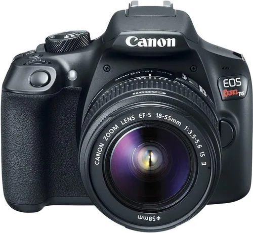 Vista 4 de Canon Cámara DSLR EOS Rebel T6 con lente de 0.709-2.165 in (1159C003) + monitor 4K + VideoMic Rode + tarjeta de 64 GB + kit de filtro de color + kit