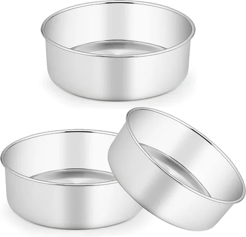Vista 15 de TeamFar Molde para pasteles de 6 pulgadas, 6 "x 3" de acero inoxidable