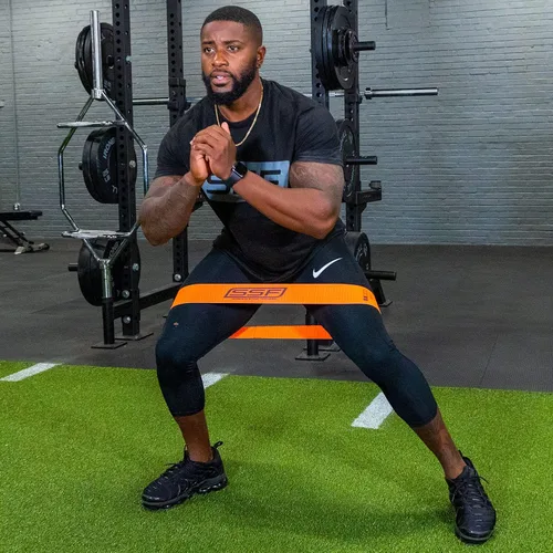 Vista 8 de Serious Steel Fitness Juego de bandas de resistencia antideslizantes de tela, mini bucle, calentamiento, terapia física, entrenamiento de glúteos